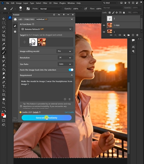 Mark headphone region