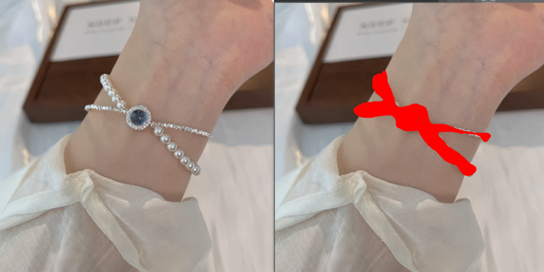 Mark the original bracelet in red