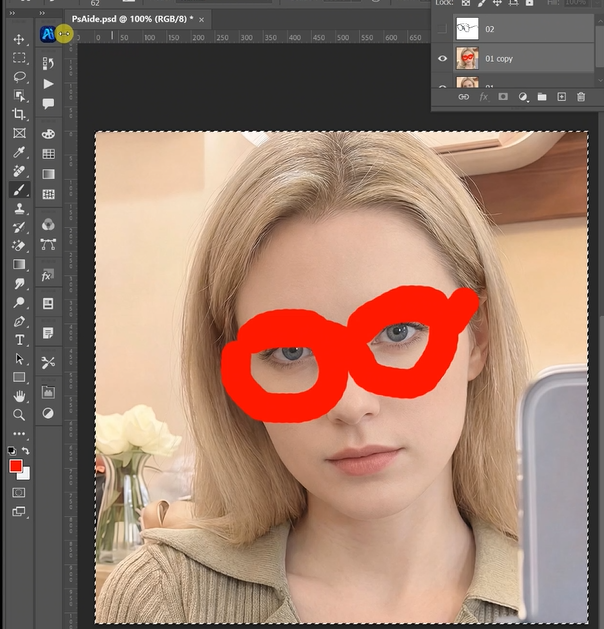Mark the Original Glasses in Red