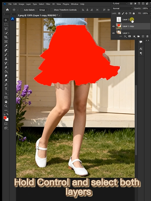 Open your model photo in Photoshop. Grab the Lasso Tool. 