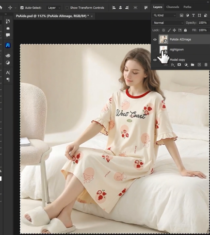 Generate nano banana sleep dress replacement