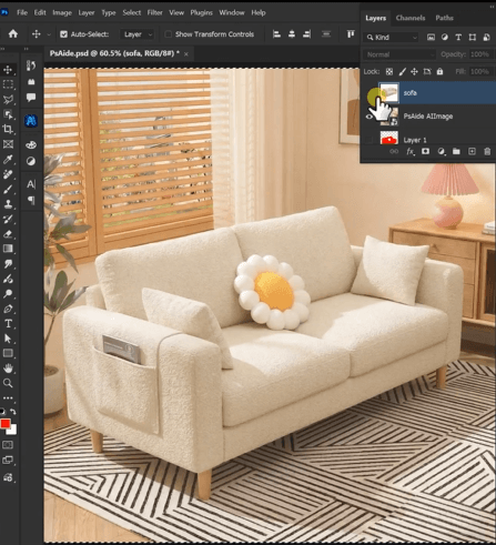 Generate nano banana sofa replacement