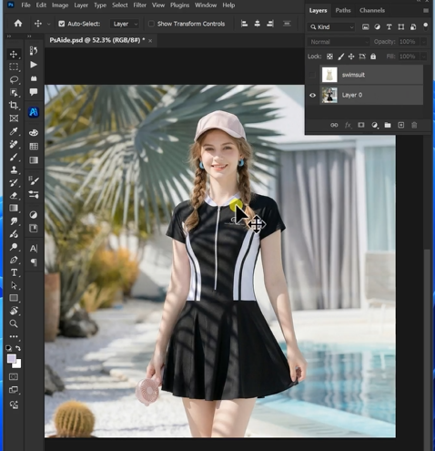Model photo (wearing original swimsuit)