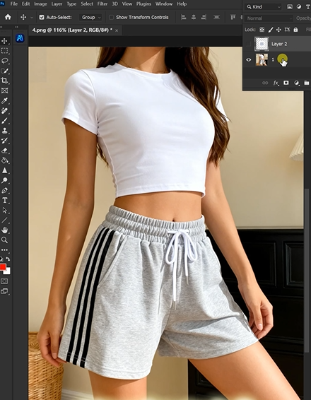 Model photo (currently wearing pants/sweatpants)