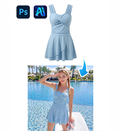 How to Replace Model Swimsuit in PS Fast with Psaide Nano Banana