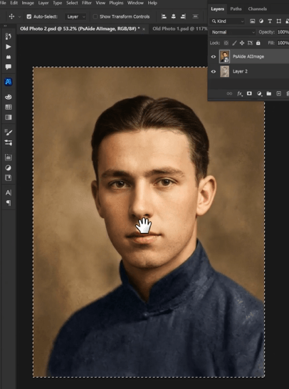 （5）Generate nano banana young man old photo restoration