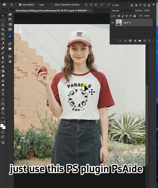 Open the model photograph in Photoshop