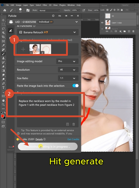 Configure Nano Banana Pro with high-definition output settings