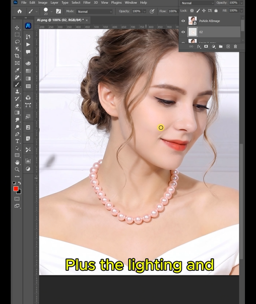 Generate and preview the finished e-commerce jewelry shot