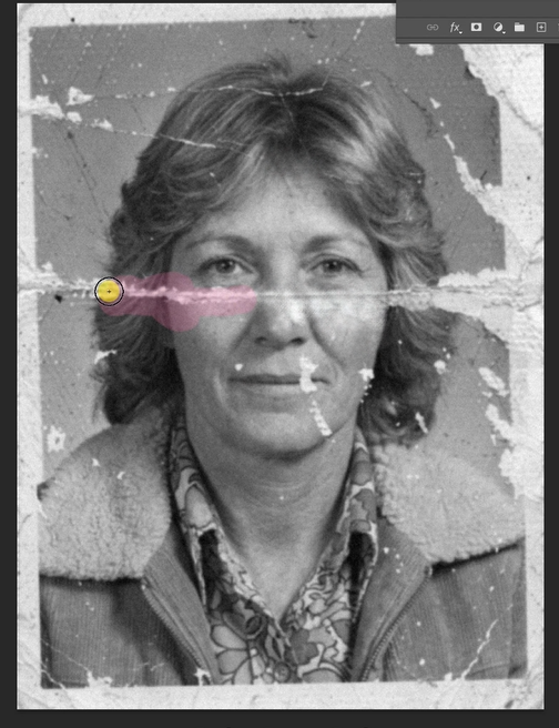  Import the vintage photo file into Ps