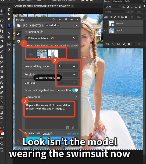 pen the Psaide plugin panel in Photoshop