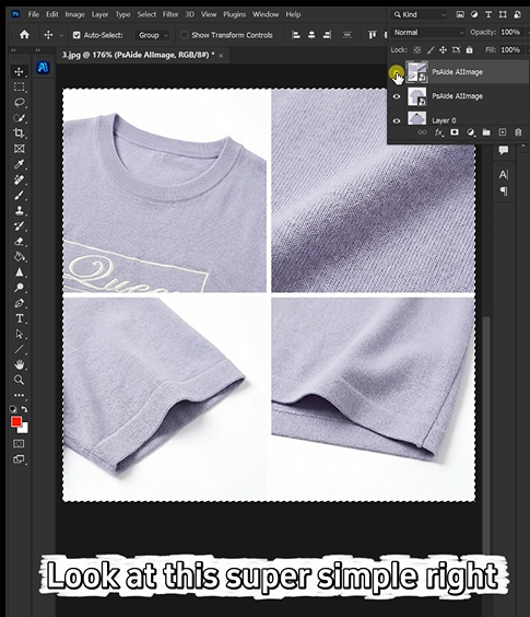 The AI analyzes the T-shirt 