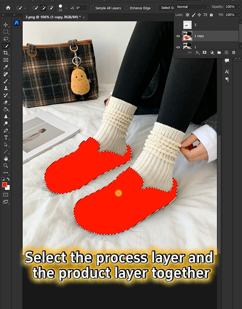 Mark the Old Slippers in Red