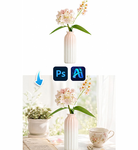 How to Replace a Vase in Your Hero Image Using Nano Banana Pro in Photoshop