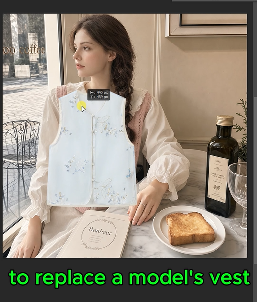 One model photo (wearing original vest)