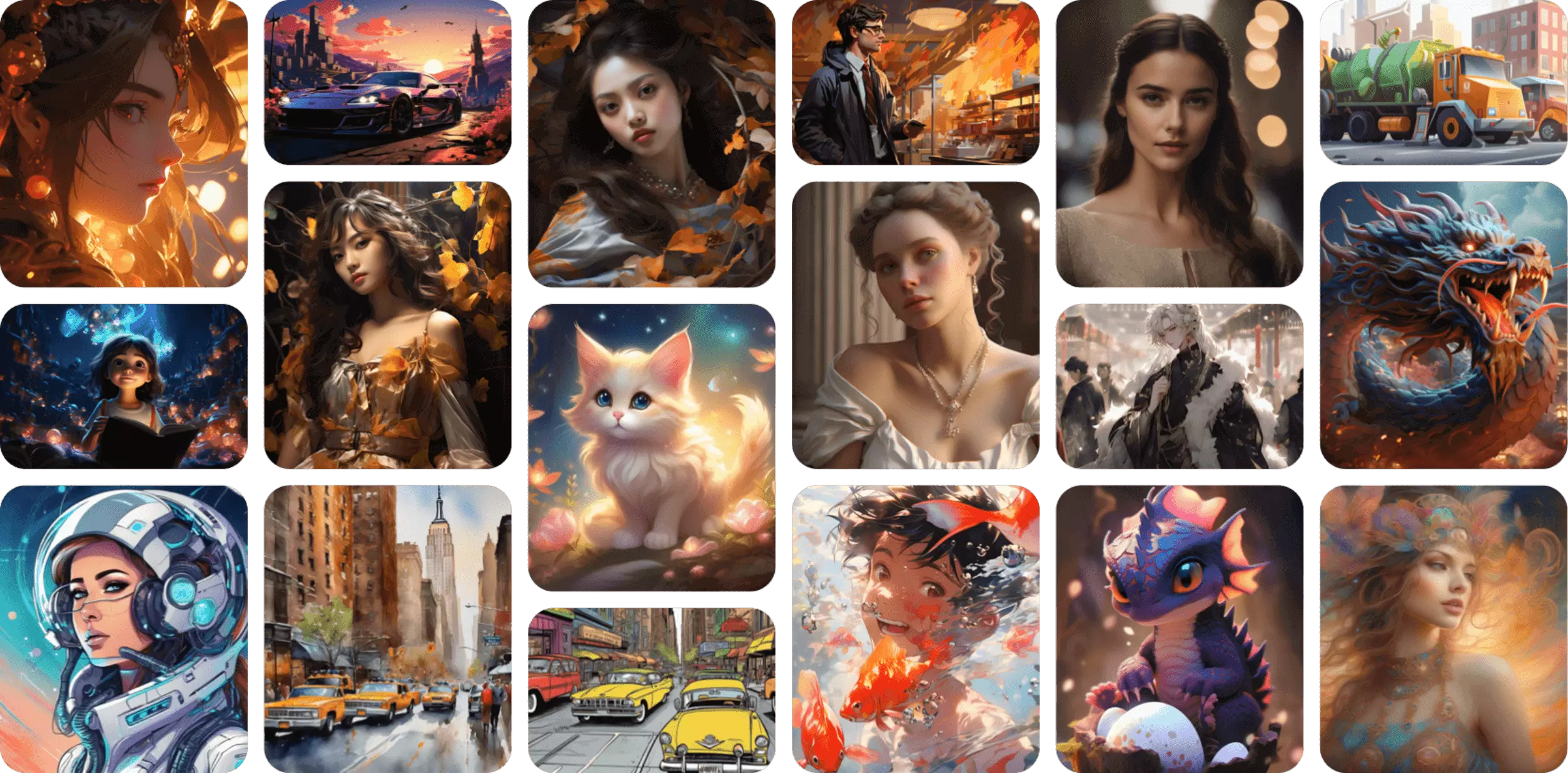 100+ curated styles for you to choose from